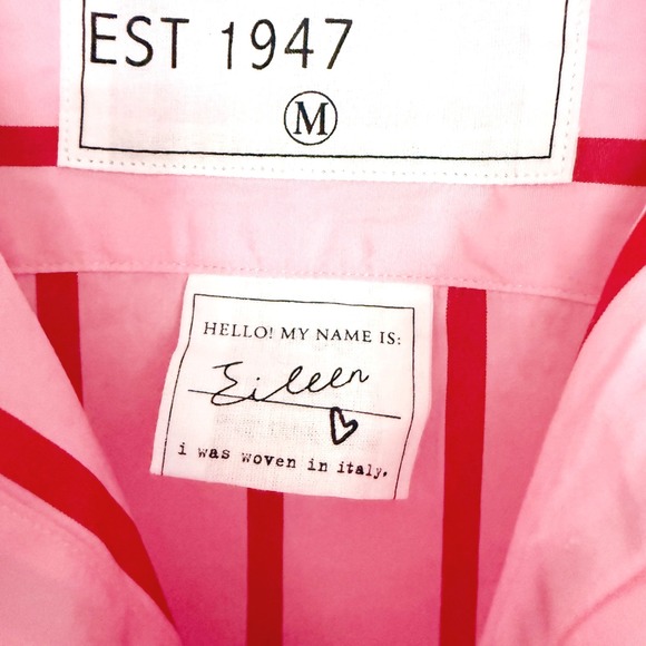 Frank & Eileen Women's Eileen Relaxed Button Up Shirt Pink Red Medium - Picture 6 of 13